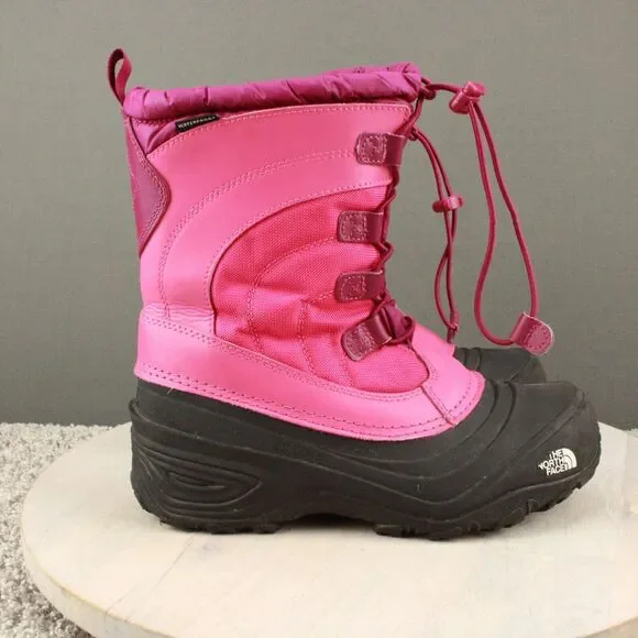 North Face Boots Kids 5 Pink Alpenglow Insulated Waterproof Winter Snow - Picture 1 of 12